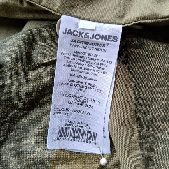 Jack & Jones Core Dylan Shacket XL Regular avocado long sleeve button-up shirt - Picture 10 of 16